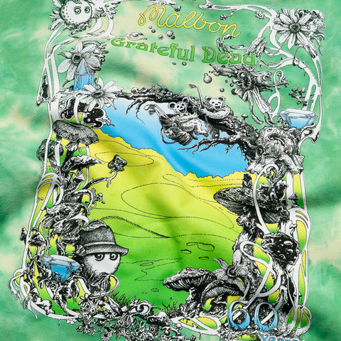 Malbon Golf x Grateful Dead Fesque Hoodie - Green Tie Dye