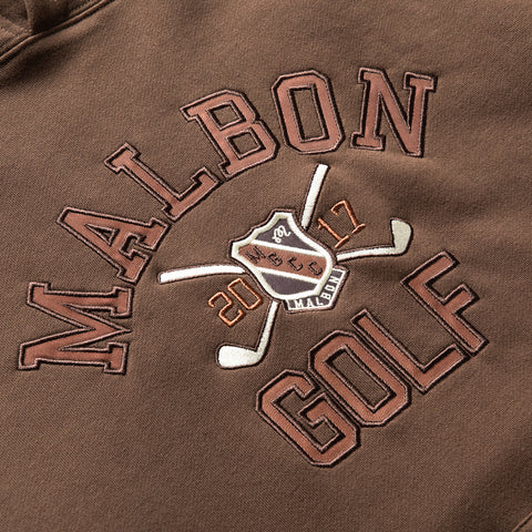 Malbon Golf Fesque Crest Hoodie - Brown