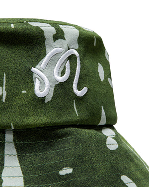 Malbon Golf Inkwash Bucket Hat - Olive Inkwash