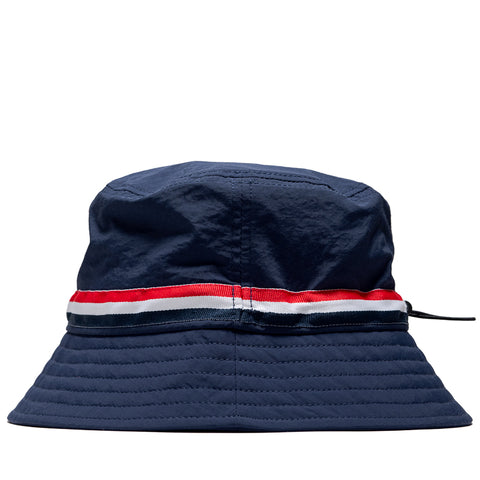 Malbon Golf In Golf We Trust Nylon Bucket Hat - Navy