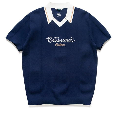 Malbon Golf x Bettinardi Knit Polo - Maritime Blue