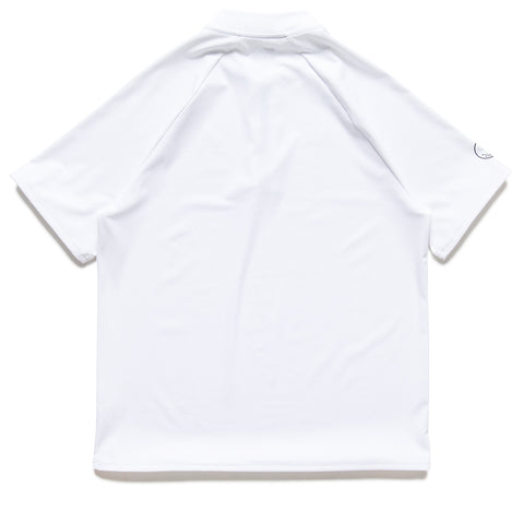 Futura Laboratories x Malbon Golf Zip Raglan Blade Polo - White