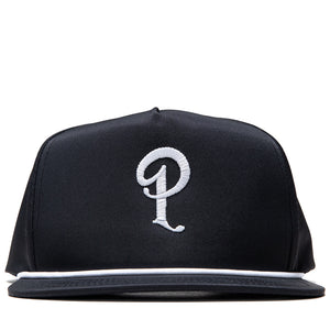 Malbon Golf Evergreen Poly Rope 5 Panel Hat - Black