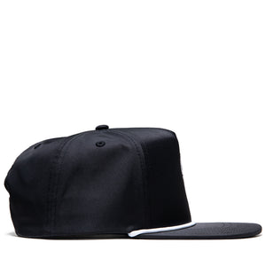 Malbon Golf Evergreen Poly Rope 5 Panel Hat - Black