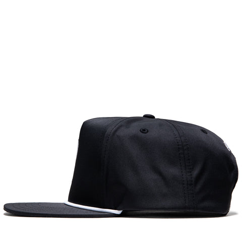 Malbon Golf x Politics Evergreen Poly Rope 5 Panel Hat - Black