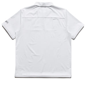 Malbon Golf Performance Mesh Paneled Polo - White