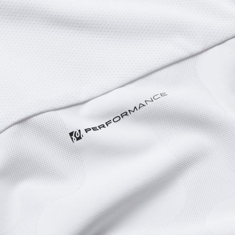 Malbon Golf x Politics Performance Mesh Paneled Polo - White