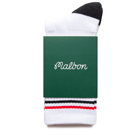 Malbon Golf x Santa Cruz Socks - White