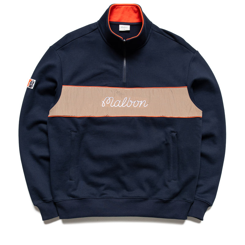 Malbon Golf ハーフジップ 長袖シャツ ネイビー Sneaker Politics