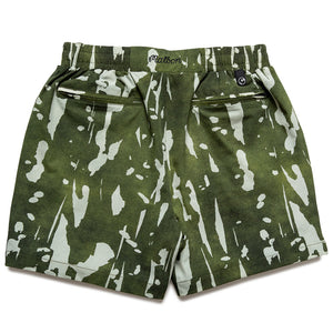 Malbon Golf Scooter Inkwash Short - Olive