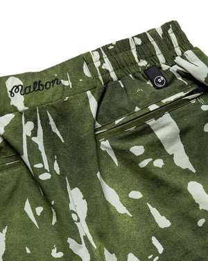 Malbon Golf Scooter Inkwash Short - Olive