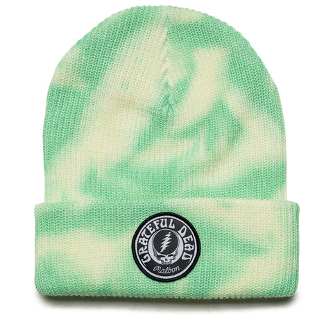 Malbon Golf x Grateful Dead Stealie Beanie - Green Tie Dye