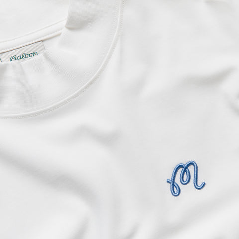 Malbon Golf Upland Mockneck L/S Tee - Snow White