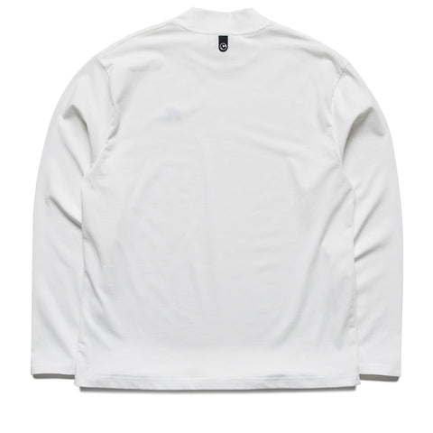 Malbon Golf Upland Mockneck L/S Tee - Snow White