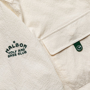 Malbon Golf & Bass Club Seersucker Windshirt - Ivory