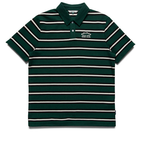 Malbon Golf Fairway Bass Club Polo - Forest Stripe
