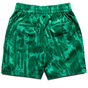 Malbon Golf Mesh Basket Pocket Short - Divot Camo Jungle