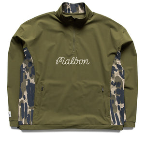 Malbon Golf Tour Divot Performance Shell Jacket - Bark Camo