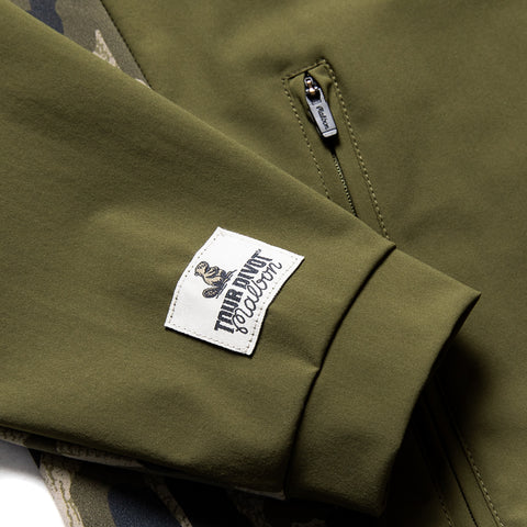 Malbon Golf Tour Divot Performance Shell Jacket - Bark Camo