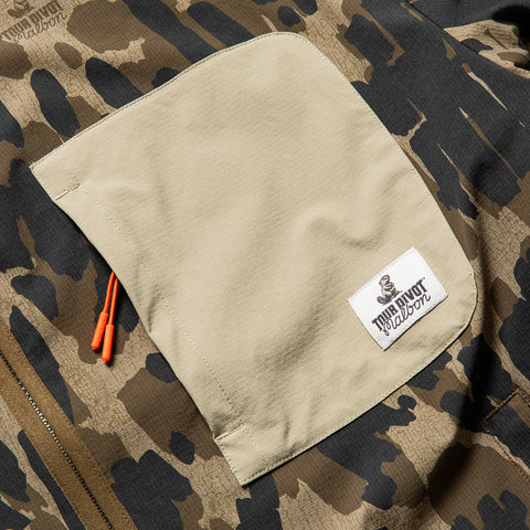 Malbon Golf Tour Divot Sherpa Jacket - Bark Camo