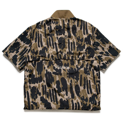 Malbon Golf Tour Divot Windshirt - Bark Camo