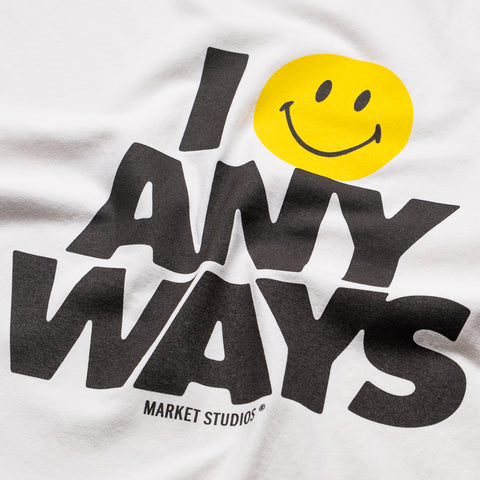 Market Smiley Smile Anyways Tee - Unbleached Cotton