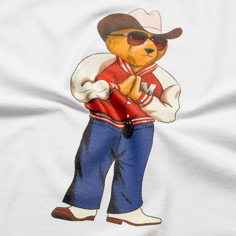 Market Hee-Haw Bear Tee - White
