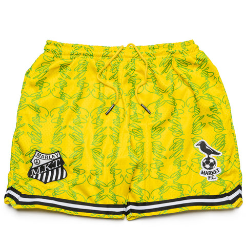 Market x Bob Marley Soccer Shorts - Yellow