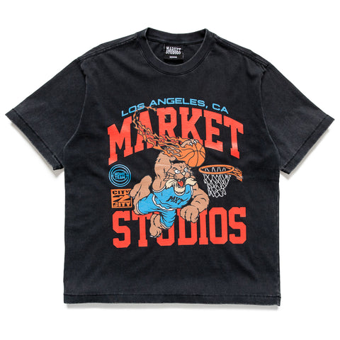 Market Ballin Bobcat Tee - Washed Black