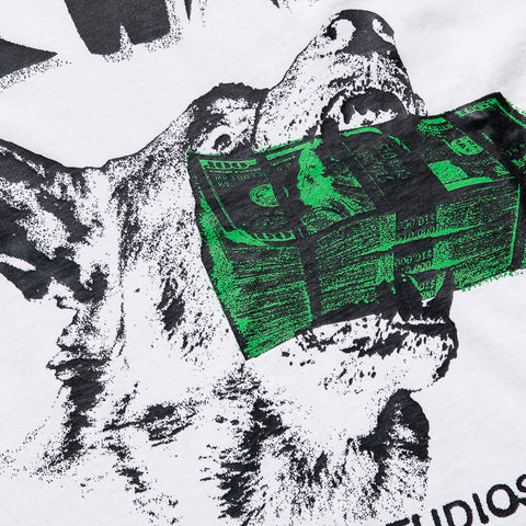 Market Beware My Income Tee - White