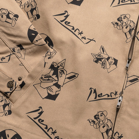 Market Smiley Cubism Work Jacket - Khaki