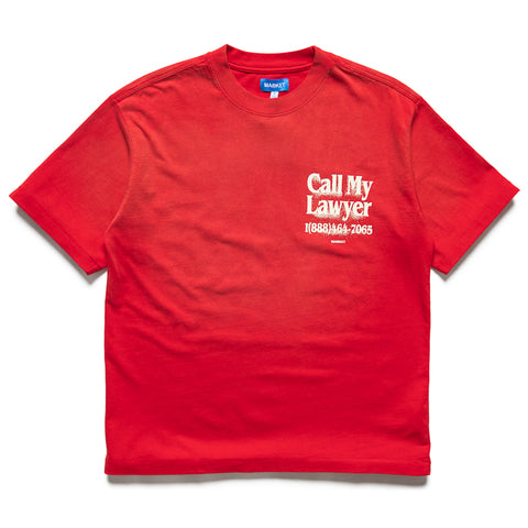 Market Call My Lawyer 3D Tee - Candy Red