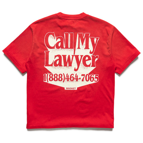 Market Call My Lawyer 3D Tee - Candy Red