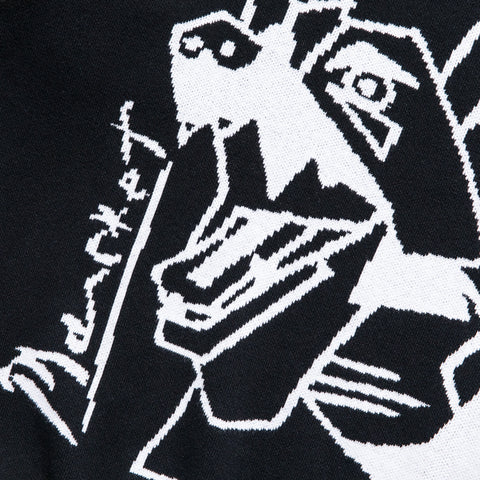 Market Cubism Beware Knit Sweater - Black/White