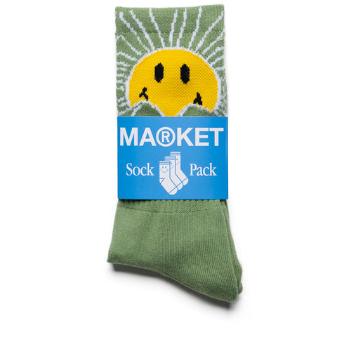 Market Sunrise Socks - Basil