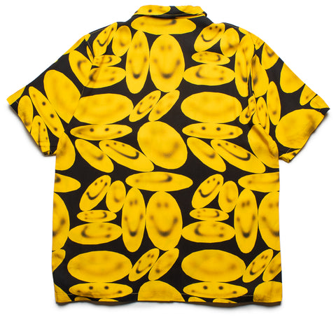 Market Afterhours Button Up Shirt - Washed Black/Yellow