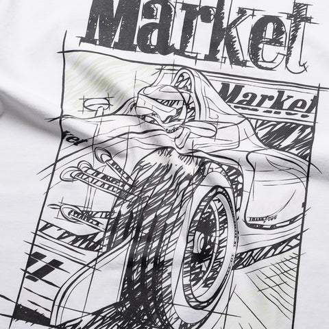 Market Scribbled Formula UV Tee - White