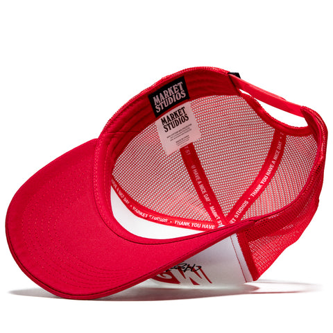 Market Formula Trucker Hat - Red/White