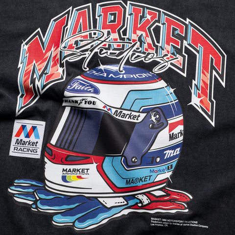 Market Racing Helmet Tee - Washed Black
