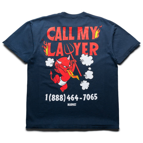 Market x Hot Stuff Call My Lawyer Tee - Washed Blue