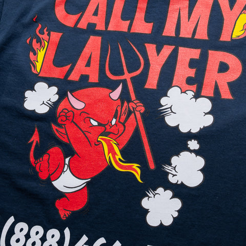 Market x Hot Stuff Call My Lawyer Tee - Washed Blue
