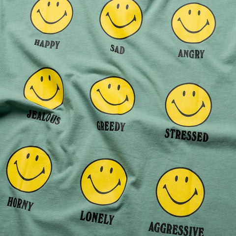 Market Smiley Mood Tee - Malachite Green
