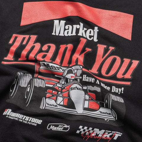 Market Have A Nice Race Hoodie - Washed Black