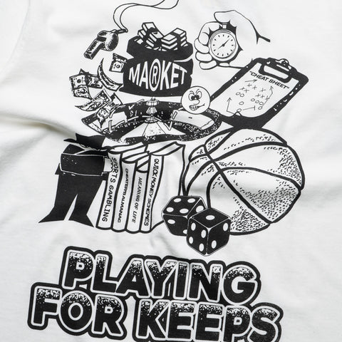 Market Playing For Keeps Tee - White