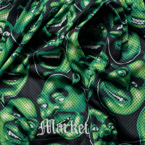 Market x Shrek AOP Mesh Shorts - Black/Green