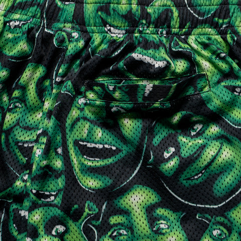 Market x Shrek AOP Mesh Shorts - Black/Green