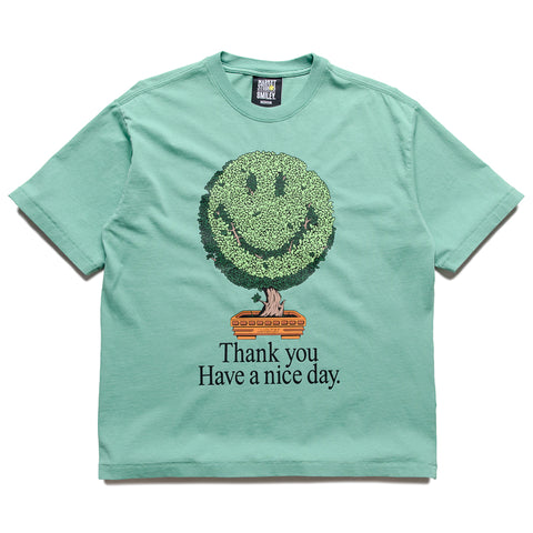 Market Smiley Bonsai Tree Tee - Malachite Green