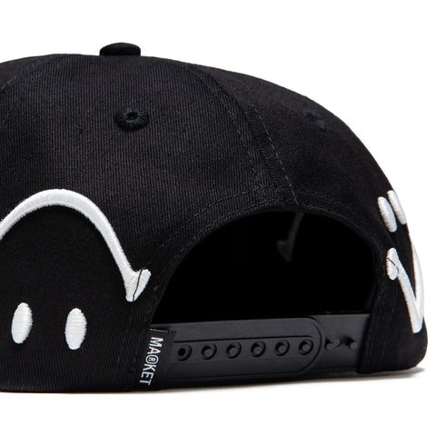 Market Smiley Face Snapback - Jet Black