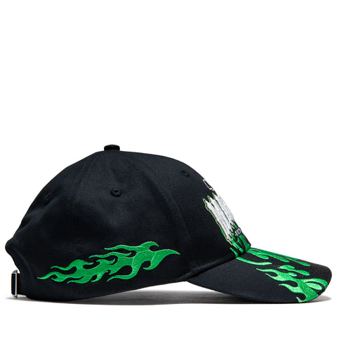 Market Toxic Flames Dad Hat - Black/Green