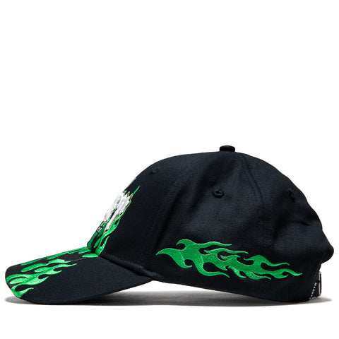 Market Toxic Flames Dad Hat - Black/Green